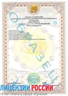 Образец сертификата соответствия (приложение) Судак Сертификат OHSAS 18001